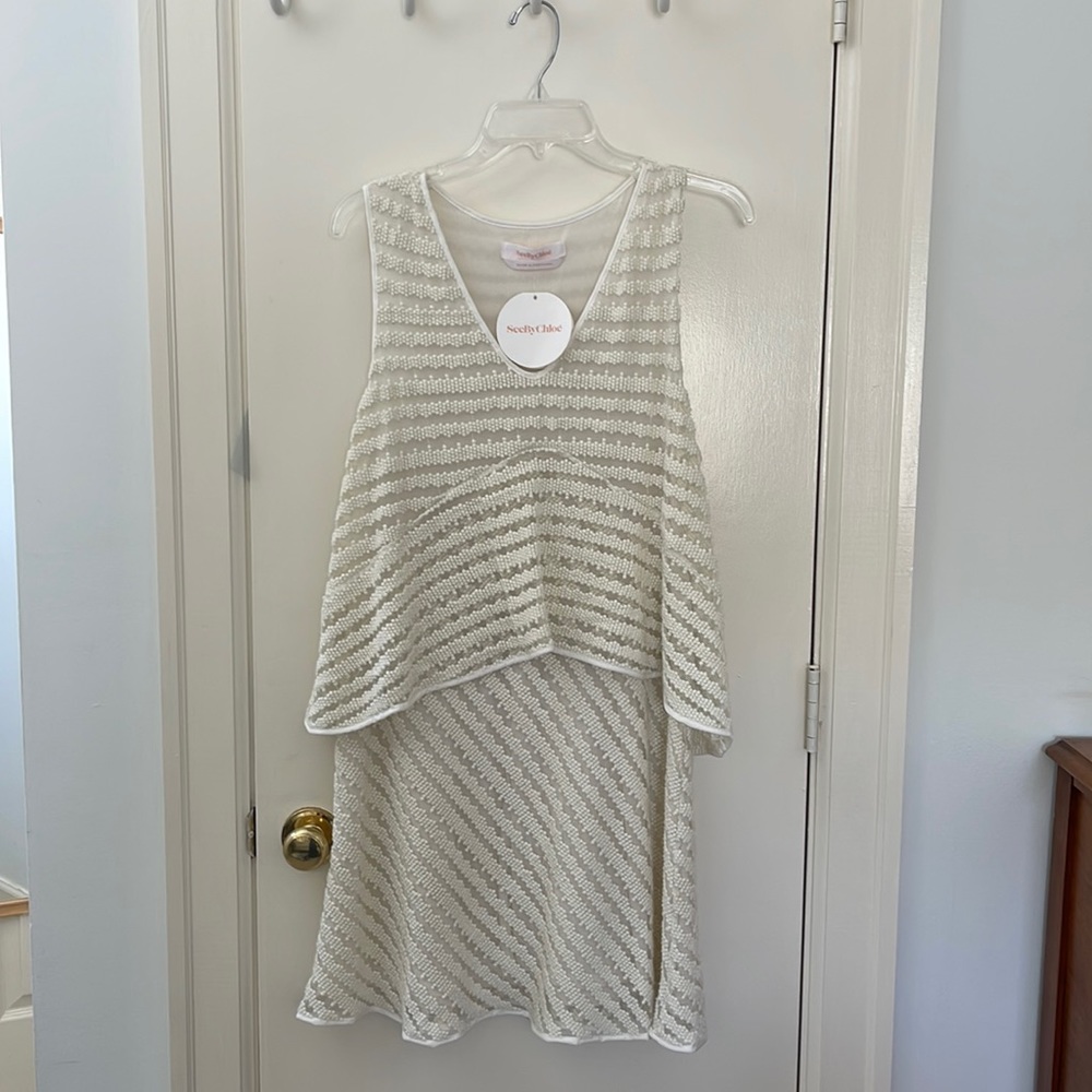 See by Chloe white/cream dress, size 42, never been worn, new with tags